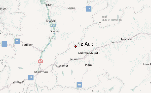 Piz Ault Location Map