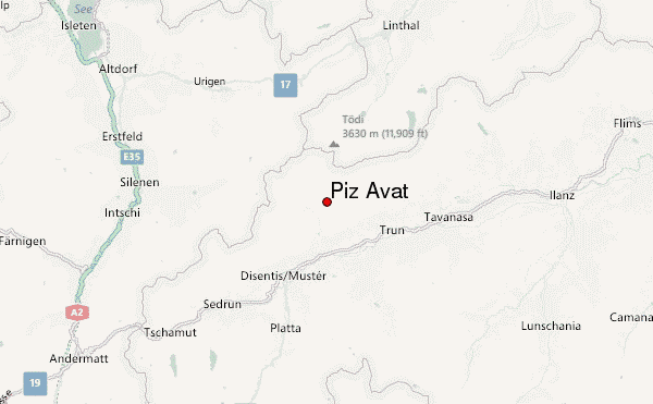 Piz Avat Location Map