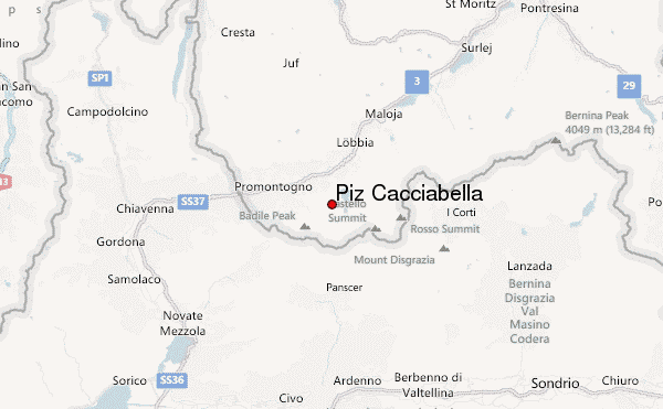 Piz Cacciabella Location Map