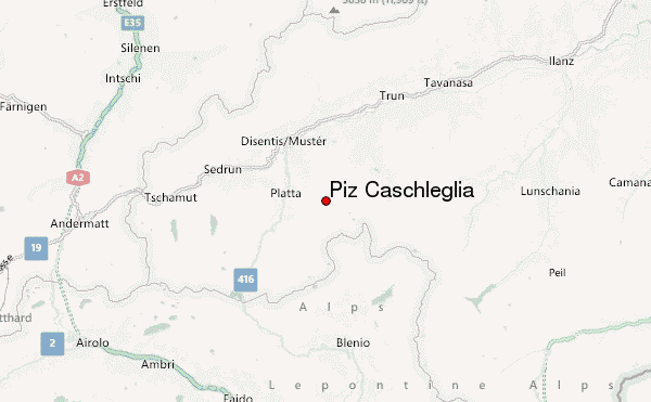 Piz Caschleglia Location Map