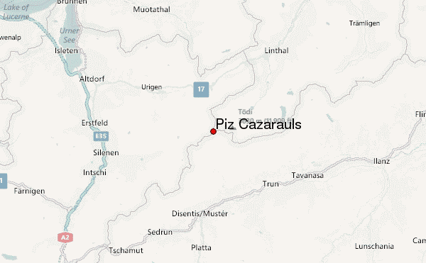 Piz Cazarauls Location Map
