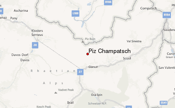 Piz Champatsch Location Map