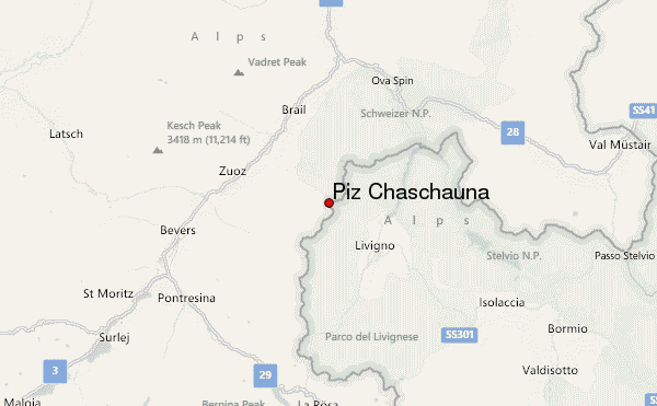 Piz Chaschauna Location Map