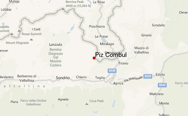 Piz Combul Location Map
