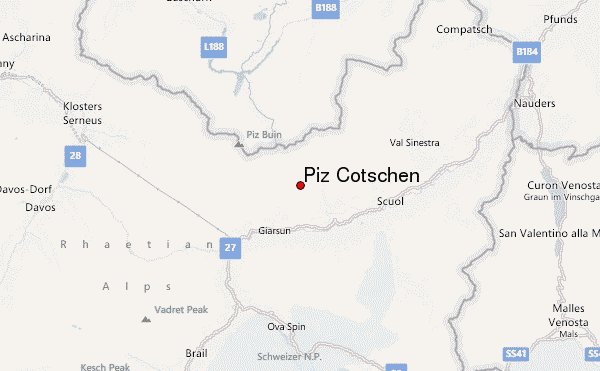 Piz Cotschen Location Map