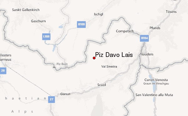 Piz Davo Lais Location Map