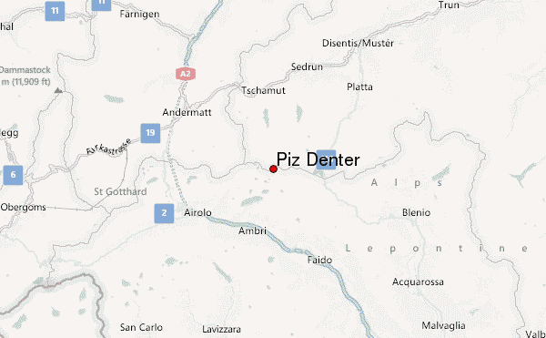 Piz Denter Location Map