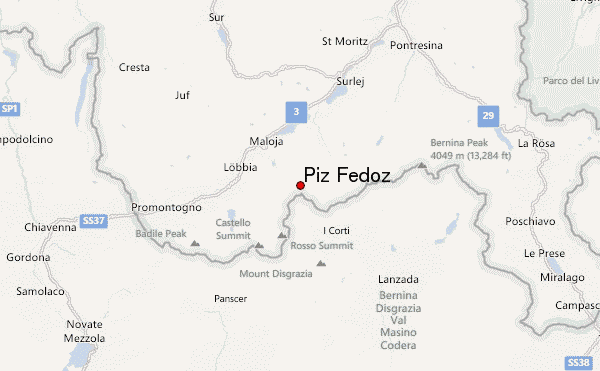 Piz Fedoz Location Map