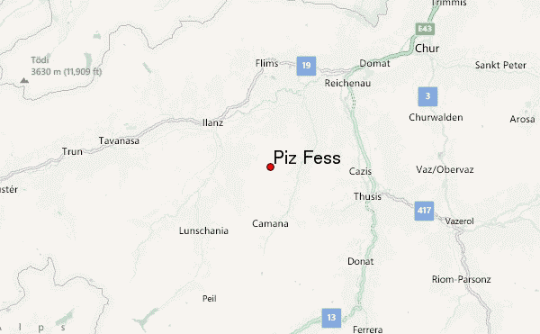 Piz Fess Location Map