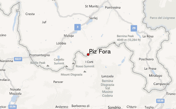 Piz Fora Location Map