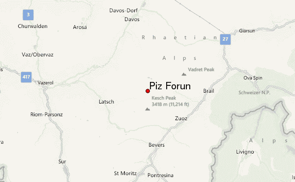 Piz Forun Location Map