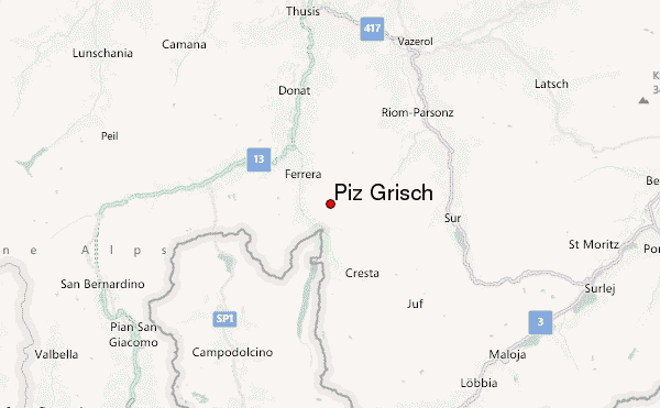 Piz Grisch Location Map