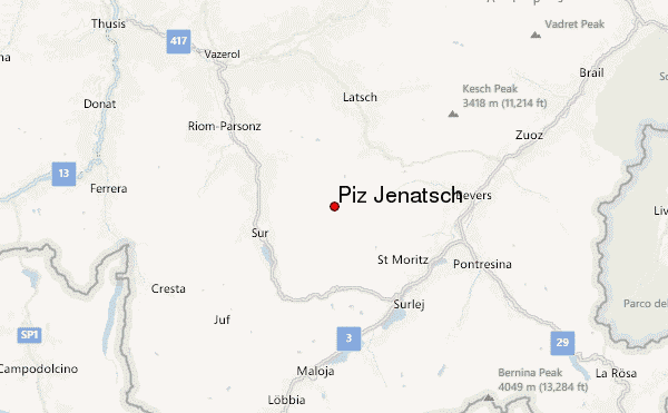 Piz Jenatsch Location Map