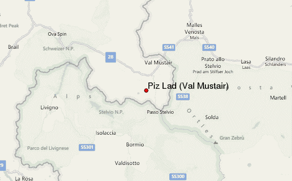 Piz Lad (Val Müstair) Location Map