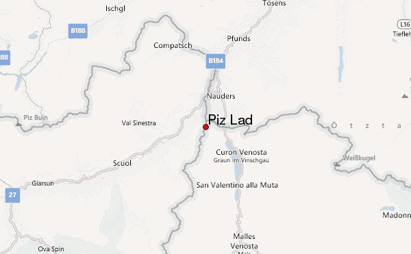 Piz Lad Location Map