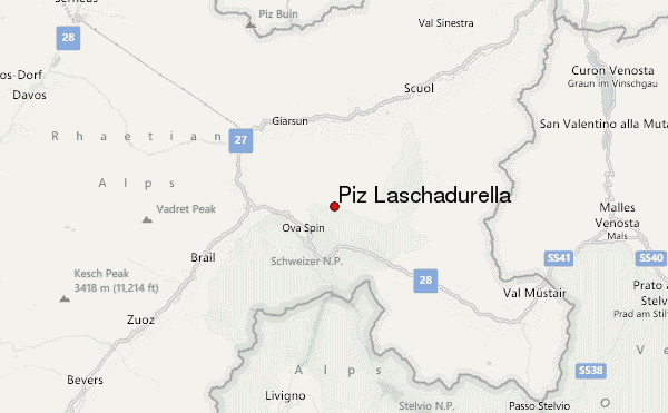 Piz Laschadurella Location Map