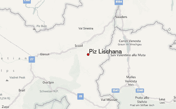 Piz Lischana Location Map