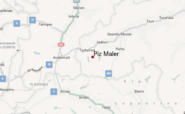 Piz Maler Location Map