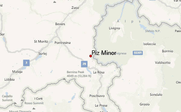 Piz Minor Location Map