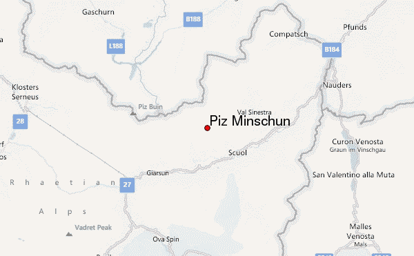 Piz Minschun Location Map