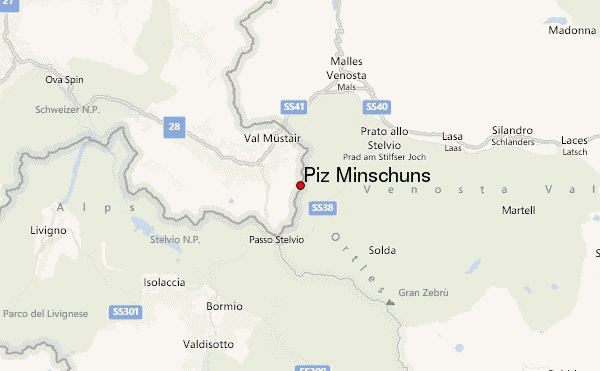 Piz Minschuns Location Map