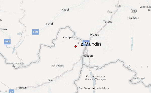 Piz Mundin Location Map