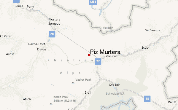 Piz Murtera Location Map