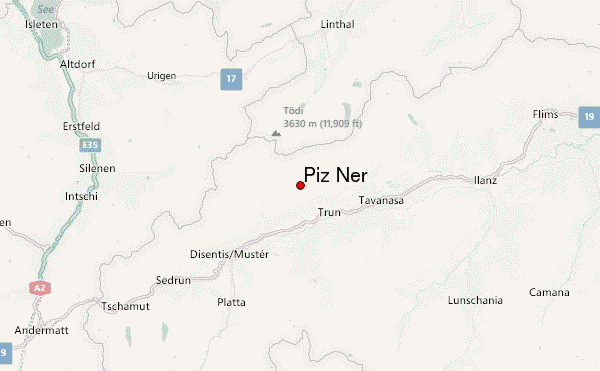 Piz Ner Location Map