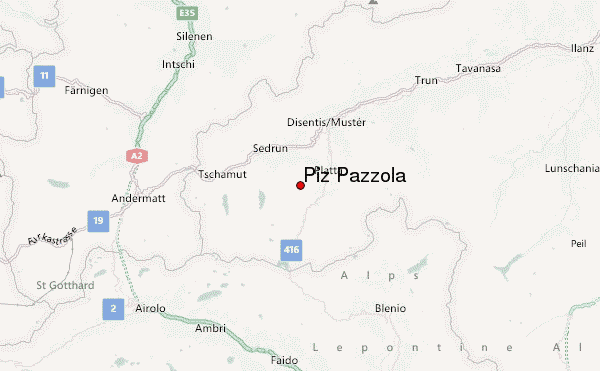 Piz Pazzola Location Map
