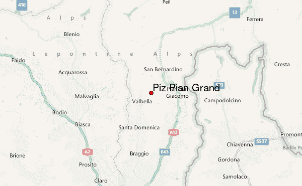 Piz Pian Grand Location Map