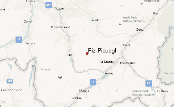 Piz Picuogl Location Map