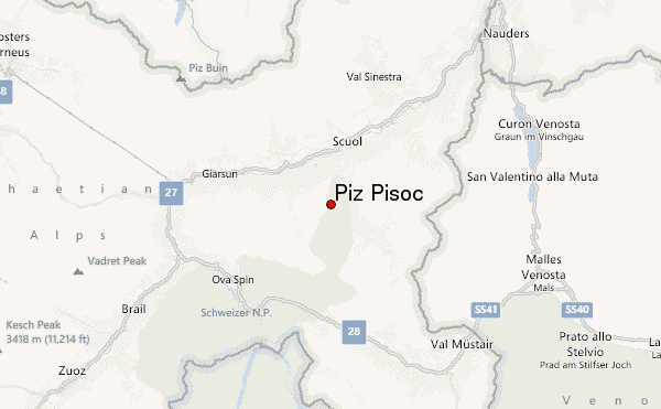 Piz Pisoc Location Map