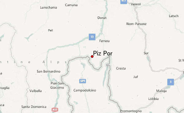 Piz Por Location Map