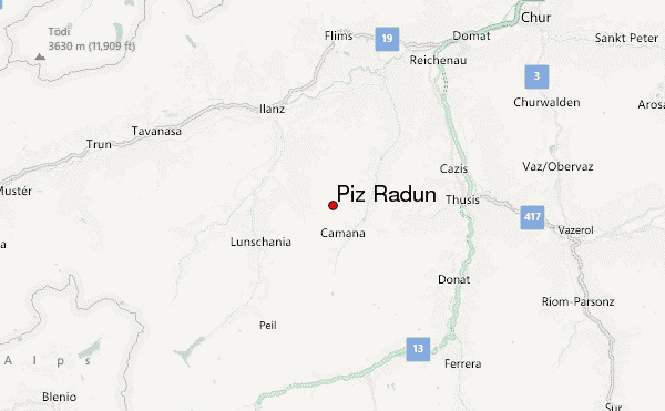 Piz Radun Location Map