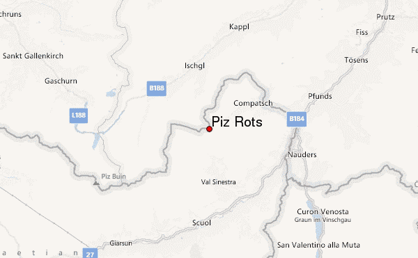 Piz Rots Location Map