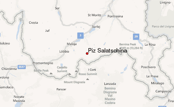 Piz Salatschina Location Map