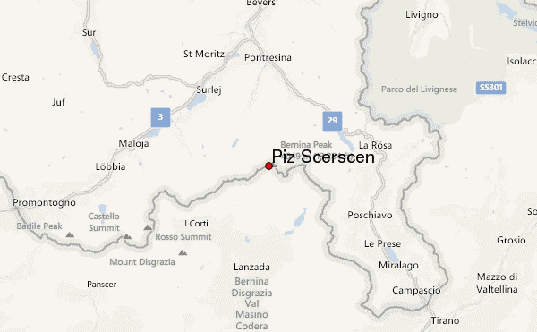 Piz Scerscen Location Map