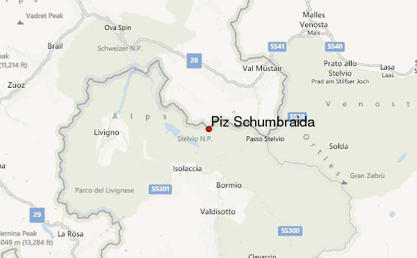 Piz Schumbraida Location Map