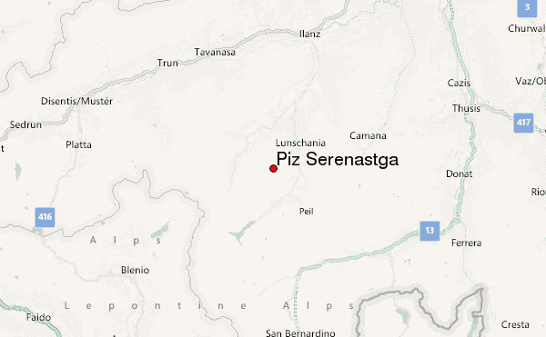 Piz Serenastga Location Map