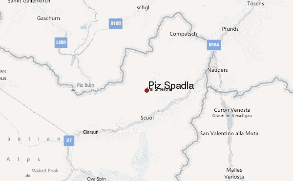Piz Spadla Location Map