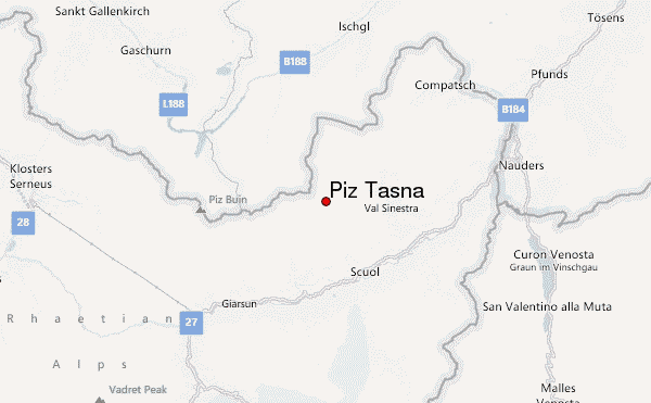 Piz Tasna Location Map