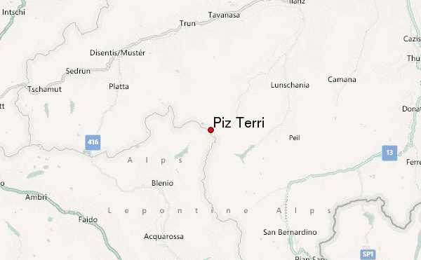 Piz Terri Location Map