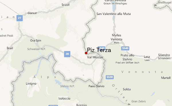 Piz Terza Location Map