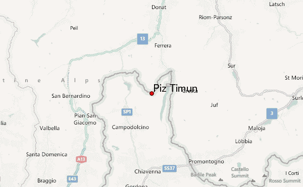 Piz Timun Location Map