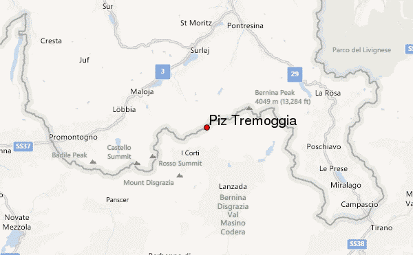 Piz Tremoggia Location Map