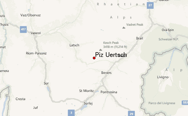 Piz Üertsch Location Map