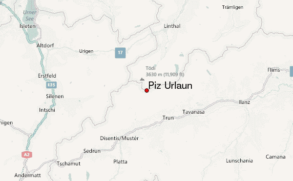 Piz Urlaun Location Map