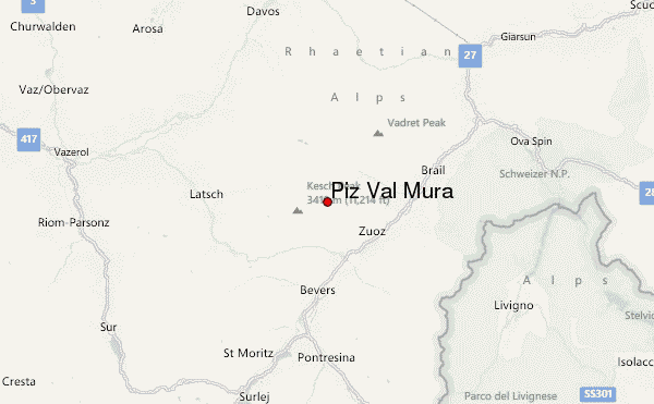 Piz Val Müra Location Map