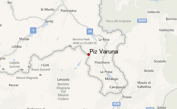 Piz Varuna Location Map