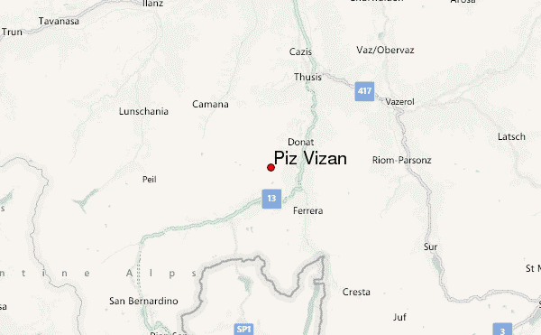 Piz Vizan Location Map